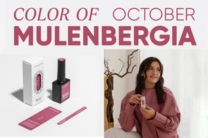 NAILSOFTHEDAY Color of the month October 2024 Mulenbergia