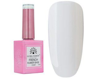 Global Fashion French Rubber Base, 13, Milky, 15 мл &mdash; кольорова каучукова база для гель-лаку під френч, молочна