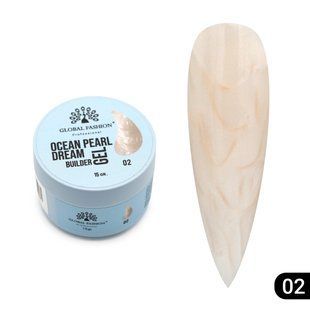 Global Fashion Dream Builder Gel Ocean Pearl, 02, 15 мл &mdash; гель для моделювання нігтів