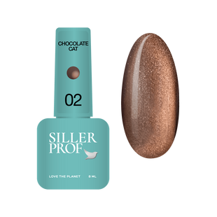 Siller Chocolate Cat Gel Polish, 02, 8 мл &mdash; гель-лак для нігтів з ефектом котяче око