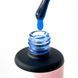 Nails Molekula Glass Top no sticky, GС201, 12 мл &mdash; вітражний топ для гель-лаку, синій