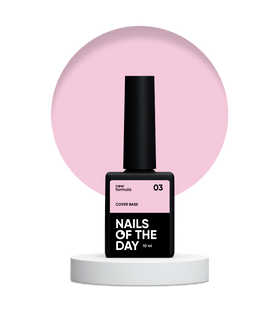Nailsoftheday Cover base NEW Formula 03, 10 мл &mdash; ніжно&ndash;персикове камуфлююче базове покриття для нігтів