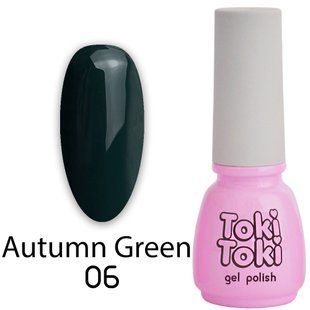 Toki-Toki Gel polish, Autumn Green, AG06, 5 мл &mdash; гель-лак для нігтів