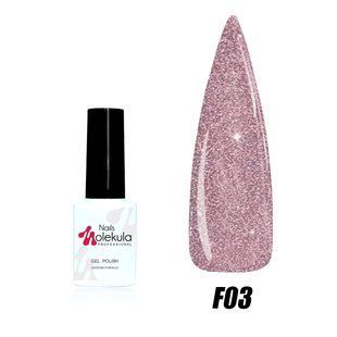Nails Molekula Gel polish Flash Effect, F03, 6 мл &mdash; світловідбивний гель-лак для нігтів