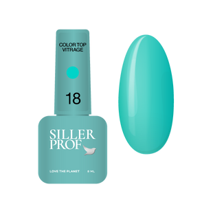 Siller Top Color Vitrage, №18, 8 мл &mdash; вітражний топ для гель-лаку без липкого шару