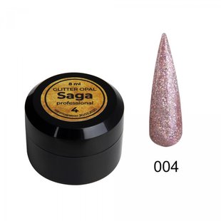 SAGA Professional Glitter Opal, 04, 8 мл — гель для дизайну з глітером