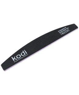 Kodi Professional Пилочка для нігтів 40, Півмісяць, 180/220 грит, колір: чорний