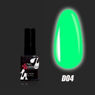 Nails Molekula Gel polish Disco collection, D04, Ibiza club, 6 мл &mdash; люмінісцентний гель-лак для нігтів, який світиться в темряві