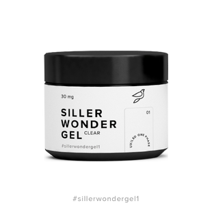 Siller Wonder Gel, 01 CLEAR, 30 мл — гель для нарощення нігтів, прозорий