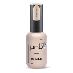 PNB Express Top No Wipe Ultra Gloss, 8 мл — глянцевий топ для гель-лаку без липкого шару