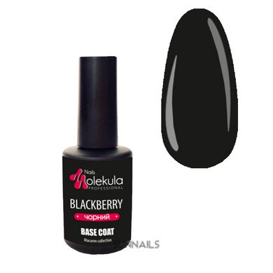 Nails Molekula Base Macaron Color, Blackberry, 12 мл — кольорова база для гель-лаку, ожина