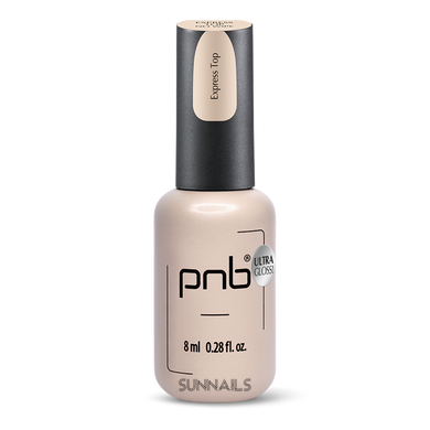 PNB Express Top No Wipe Ultra Gloss, 8 мл — глянцевий топ для гель-лаку без липкого шару