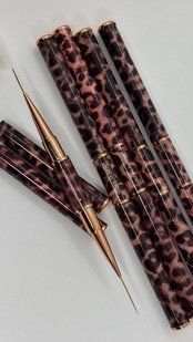 Global Fashion Пензлик 2в1 лайнер 15 мм/20 мм, леопардовий