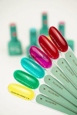 Siller Top Color Vitrage, №20, 8 мл &mdash; вітражний топ для гель-лаку без липкого шару