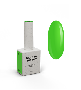NAILSOFTHEDAY gel polish, Kiwi, 247, 10 мл &mdash; неоново-зелений гель-лак для нігтів