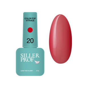 Siller Top Color Vitrage, №20, 8 мл &mdash; вітражний топ для гель-лаку без липкого шару
