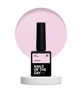NAILSOFTHEDAY Cover base shimmer NEW Formula 26, 10 мл &mdash; камуфлююче базове покриття для нігтів