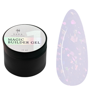 SAGA Professional Builder Gel Magic, 01, 15 мл &mdash; гель для нарощення з поталлю