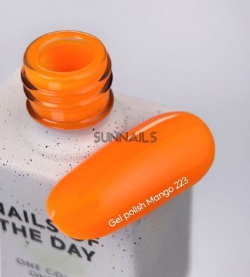 NAILSOFTHEDAY gel polish, Mango, 223, 10 мл &mdash; неоново-помаранчевий гель-лак для нігтів