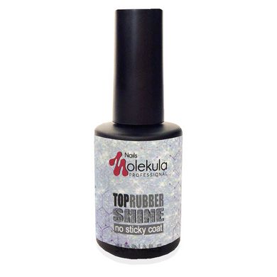 Nails Molekula Top Rubber Shine, 12 мл — топ для гель-лаку з блиском