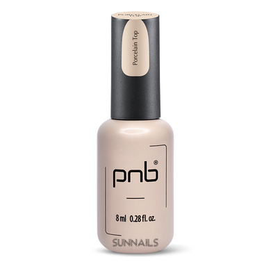 PNB Porcelain Top No wipe, 8 мл — порцеляновий, молочний топ для гель-лаку