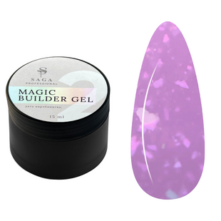 SAGA Professional Builder Gel Magic, 02, 15 мл &mdash; гель для нарощення з поталлю