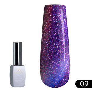 Global Fashion Fairy Cat Eyes gel polish, 09, 8 мл &mdash; світловідбивний гель-лак для нігтів з ефектом котяче око