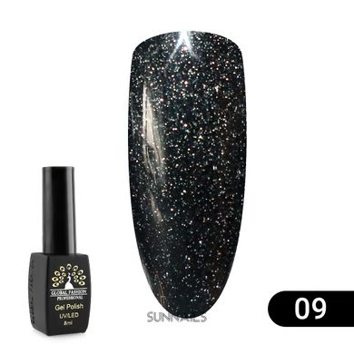 Global Fashion Disco Shine Spectrum gel polish, 09, 8 мл — гель-лак для нігтів світловідбивний