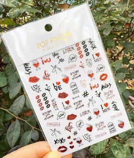 Наклейка Pop Finger Me464 Red Holographic