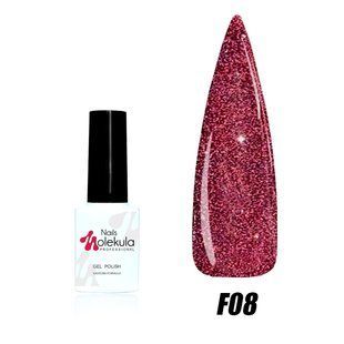 Nails Molekula Gel polish Flash Effect, F08, 6 мл &mdash; світловідбивний гель-лак для нігтів