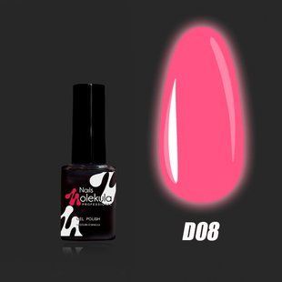 Nails Molekula Gel polish Disco collection, D08, Bassiani, 6 мл &mdash; люмінісцентний гель-лак для нігтів, який світиться в темряві