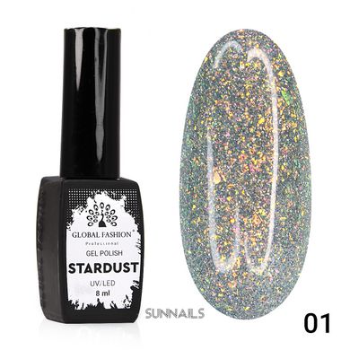 Global Fashion Stardust gel polish, 01, 8 мл — гель-лак для нігтів