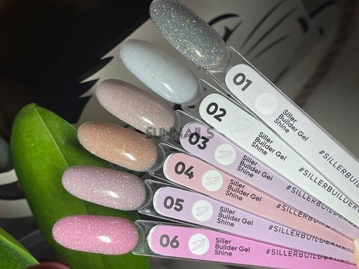 Siller Builder Gel Shine, 01, 15 мл &mdash; гель для нарощення нігтів з шимером