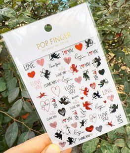 Наклейка Pop Finger Me465 Red Holographic