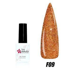 Nails Molekula Gel polish Flash Effect, F09, 6 мл &mdash; світловідбивний гель-лак для нігтів