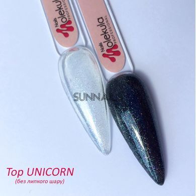 Nails Molekula Top Unicorn, ML1228, 12 мл &mdash; топ для гель-лаку веселковий, райдужний