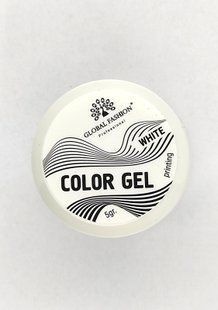 Global Fashion Color gel, 5 гр &mdash; гель-фарба для дизайну нігтів, біла