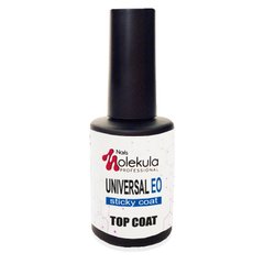 Nails Molekula Top Universal EO, 12 мл — топ для гель-лаку з липким шаром