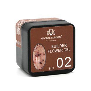 Global Fashion Builder Flower Gel, 02, 8 мл &mdash; гель для дизайну із сухоцвітами