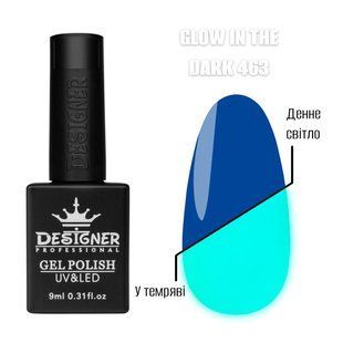 Designer Professional люмінісцентний гель-лак Glow in the dark 463, 9 мл