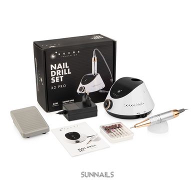 Фрезер для манікюру та педикюру BUCOS Nail Drill X2 Pro, 65W, 35000 об/хв, WHITE PEARL