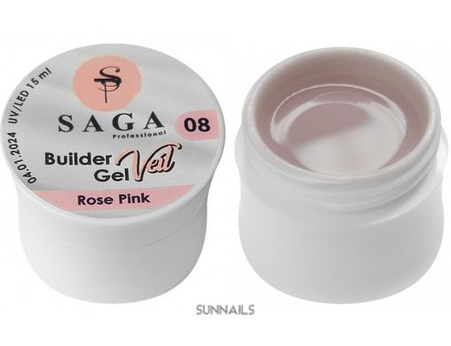 SAGA Professional Builder Gel Veil, 08, 15 мл — гель для нарощення