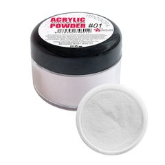 Nails Molekula Acrylic powder, 01, прозора, 15 г — акрилова пудра