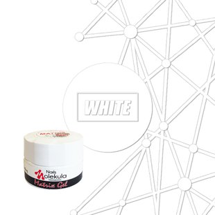 Nails Molekula Matrix gel, White, 5 мл — гель-павутинка для дизайну нігтів, біла