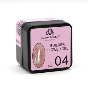 Global Fashion Builder Flower Gel, 04, 8 мл &mdash; гель для дизайну із сухоцвітами