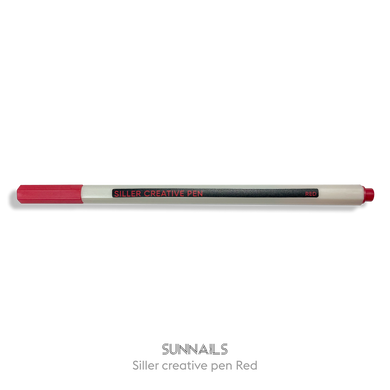 Siller Creative Pen, Red — фломайстер, маркер, олівець для дизайну нігтів