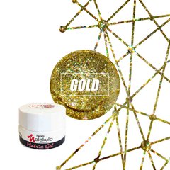 Nails Molekula Matrix gel, Gold, 5 мл — гель-павутинка для дизайну нігтів, золота