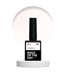NAILSOFTHEDAY Cover base NEW Formula Milk shimmer 05, 10 мл &mdash; камуфлююче базове покриття для нігтів