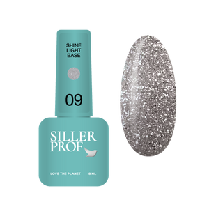 Siller Shine Light Base, 09, 8 мл &mdash; світловідбиваюча база для гель-лаку