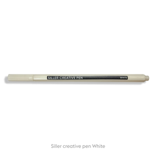 Siller Creative Pen, White — фломайстер, маркер, олівець для дизайну нігтів